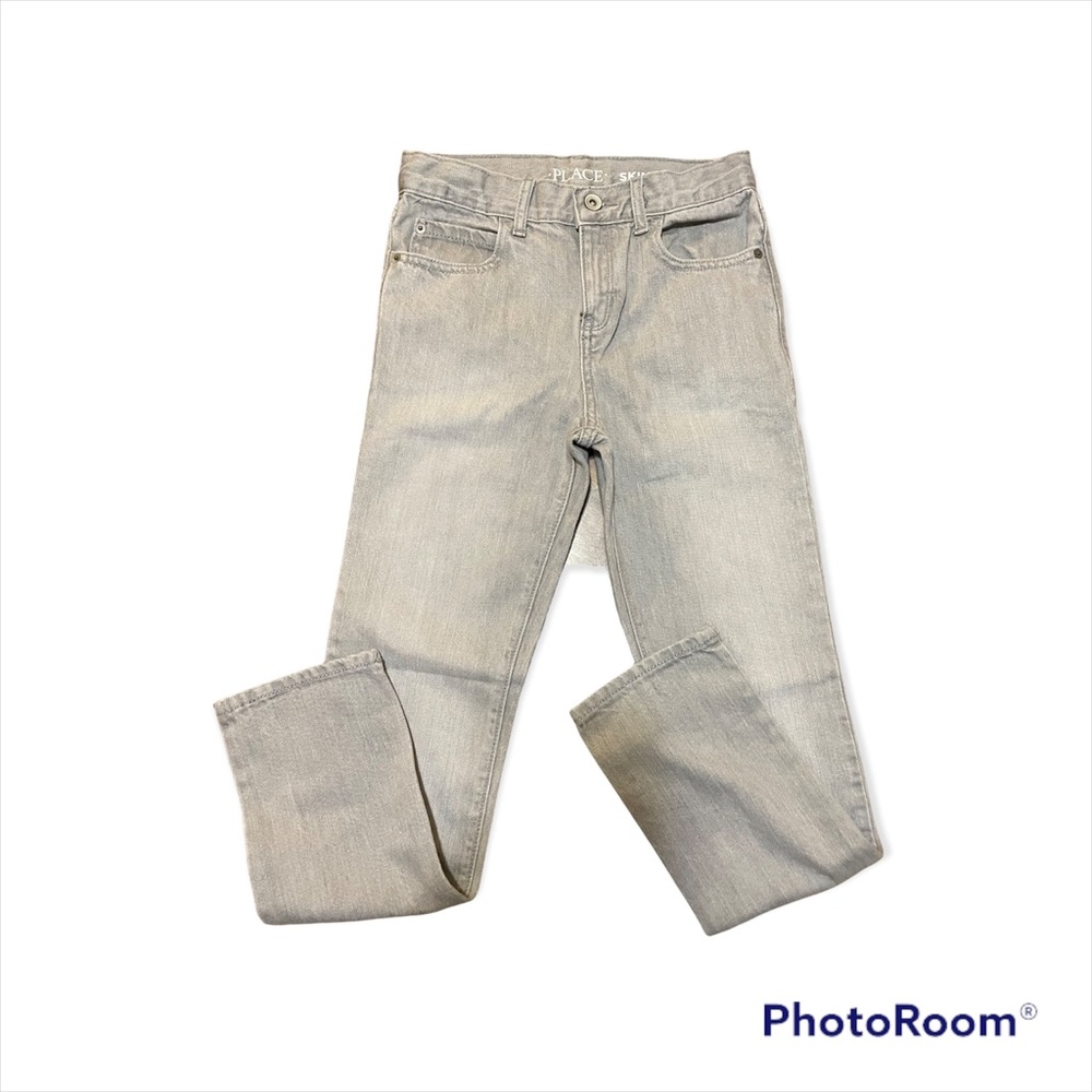 The Childrens Place - Boys Stretch Skinny Jeans Size 10 Dove Grey Wash